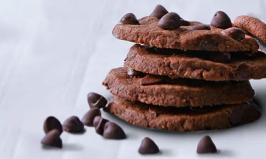 Galletas con chocolate por encima