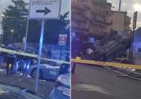  L&#039;incidente tra le due volanti della polizia