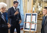 Mattarella con Berrettini e Paolini 