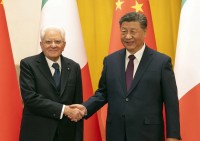 Sergio Mattarella e Xi Jinping