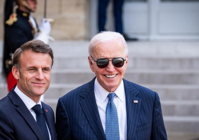 I presidenti di Stati Uniti e Francia Joe Biden e Emmanuel Macron 