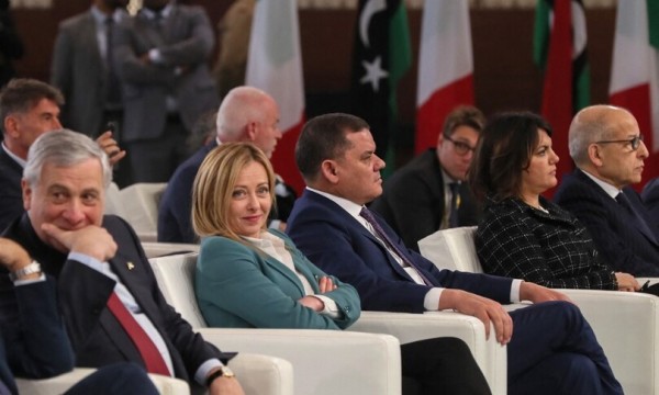  Il primo ministro libico, Abdulhamid Dbeibah conn Giorgia Meloni in occasione della visita in Libia della premier italiana 