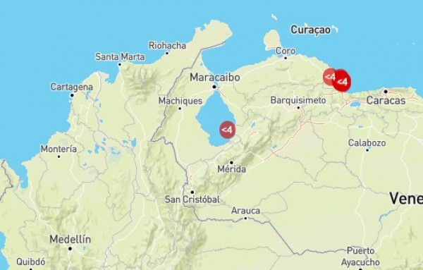 Sismo de magnitud 3.4 al suroeste de Caja Seca, estado Zulia en Venezuela